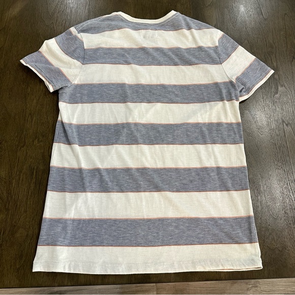 Goodfellow & Co. Men’s Size Medium White with Blue Orange Stripes Pocket Tee - Picture 7 of 11